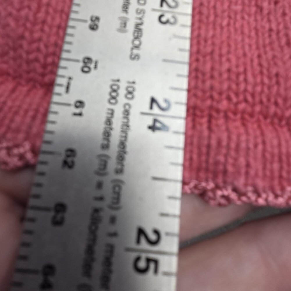 Salon Studio by Haband Sweater Womens 2XL Pink Floral Embroidered Ramie Cotton - Picture 9 of 9